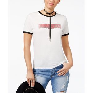 2 Kuhl Juniors Drama Queen Graphic Ringer T-Shirt